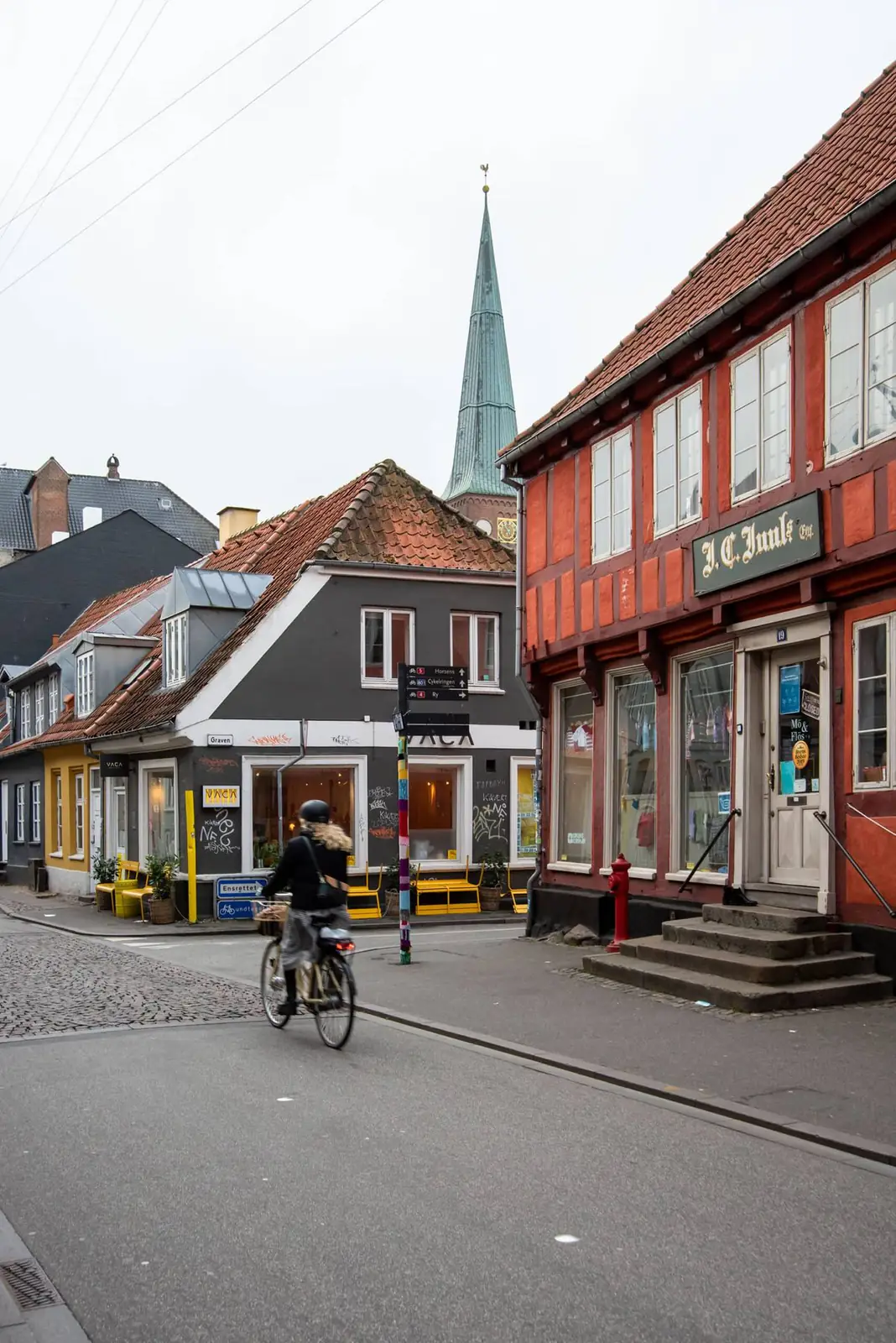 Latinerkvarteret i Aarhus C med bindingsværk